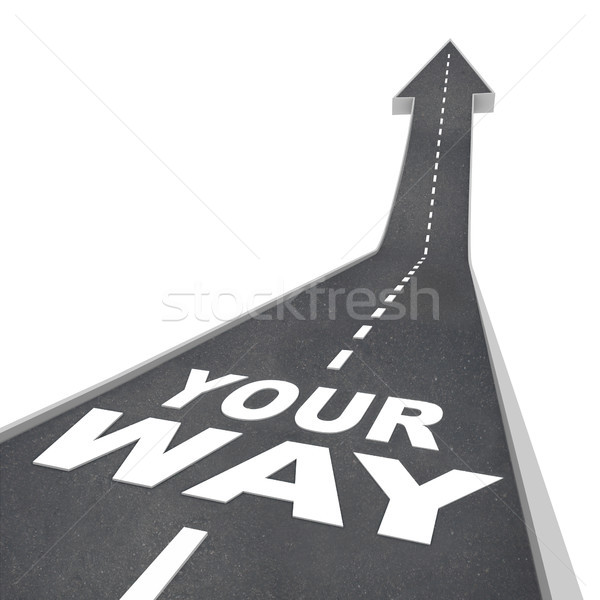 Your Way Road Arrow Direction Moving Forward Stock photo © iqoncept