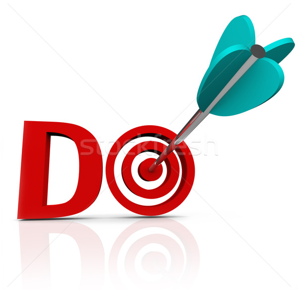 Do Arrow in 3D Word Take Action Go Forward Stock photo © iqoncept