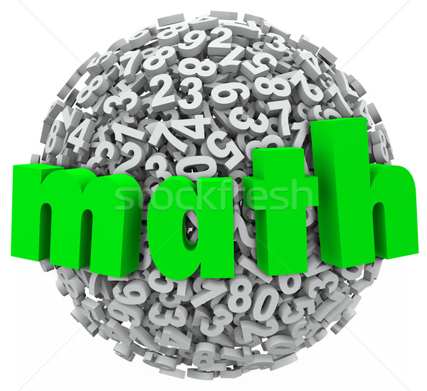 Math Ball Sphere Numbers Addition Multiplication 3d Data Stock photo © iqoncept