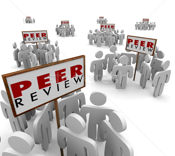 Peer Review Groups People Evaluate Confirm Feedback Work Finding Stock photo © iqoncept