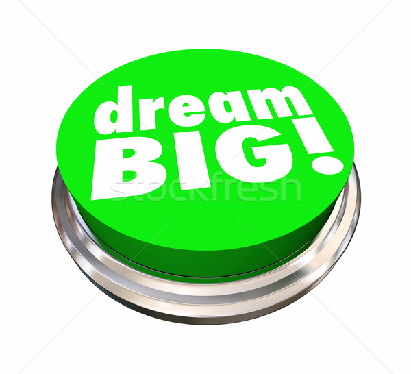 Sonho grande botão planos ilustração 3d pensando Foto stock © iqoncept