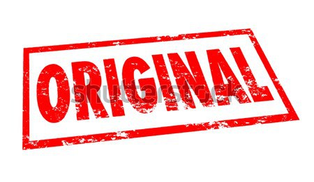 Original Word Stamp Red Ink First Authentic Originality Creativi Stock photo © iqoncept