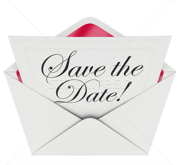Save the Date Invitation Party Meeting Event Envelope Schedule Stock photo © iqoncept