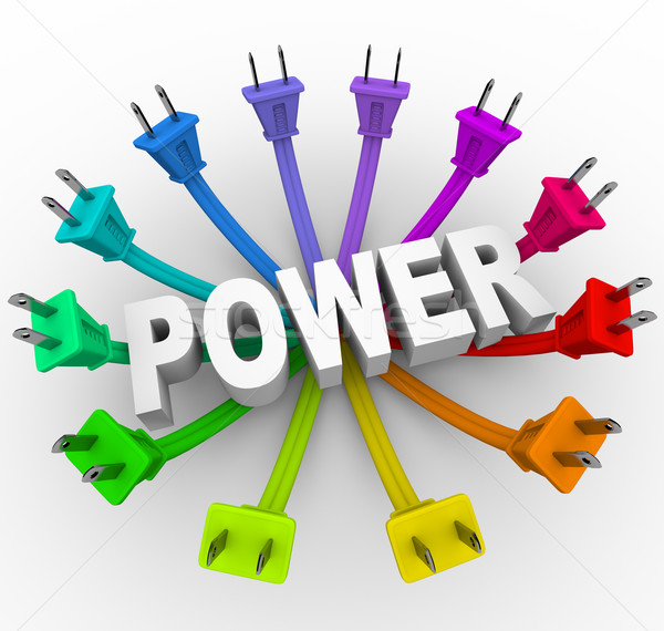 Power - Word Surrounded by Plugs Stock photo © iqoncept