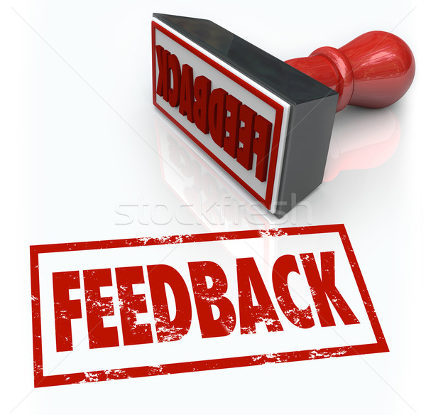 Feeback Stamp Word Approval Opinion Comment Review Stock photo © iqoncept