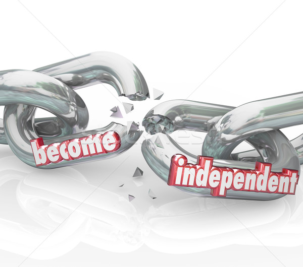 獨立 打破 鏈 自由 紅色 3D 商業照片 © iqoncept