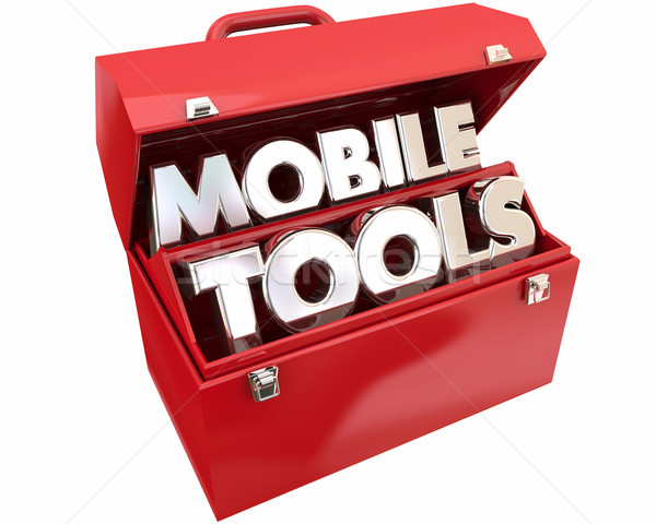 Mobil szerszámok mobilitás konnektivitás online eszközök Stock fotó © iqoncept