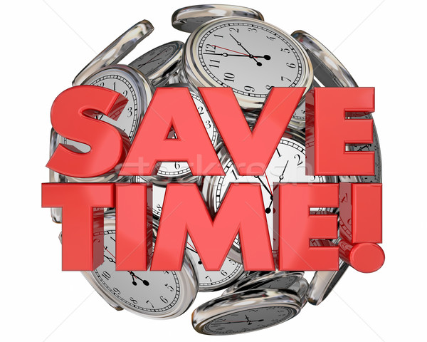 Salvar tempo relógios eficiente vida Foto stock © iqoncept