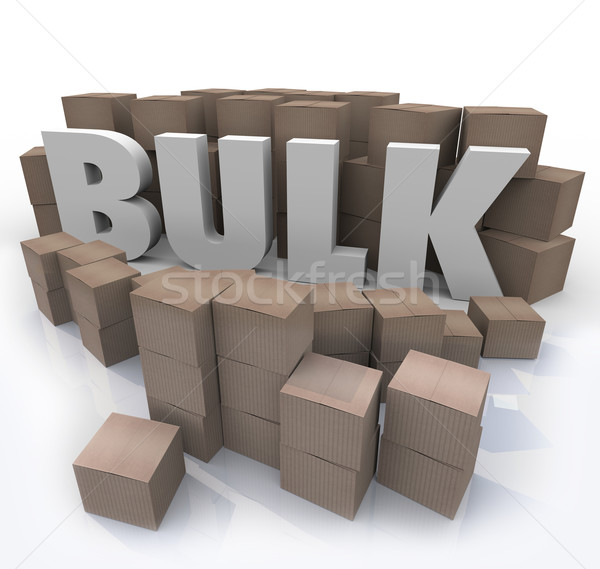 Buy in Bulk Word Many Boxes Product Volume Quantity Stock photo © iqoncept