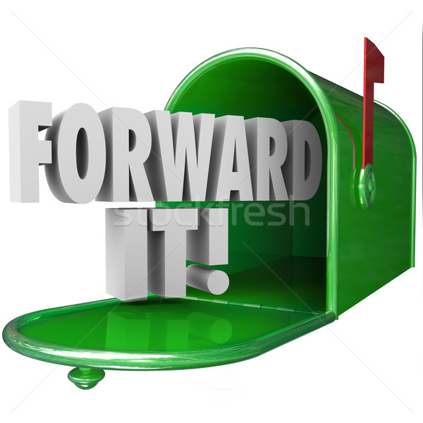 Forward It 3d Words Mailbox Message Send Deliver Communication Stock photo © iqoncept