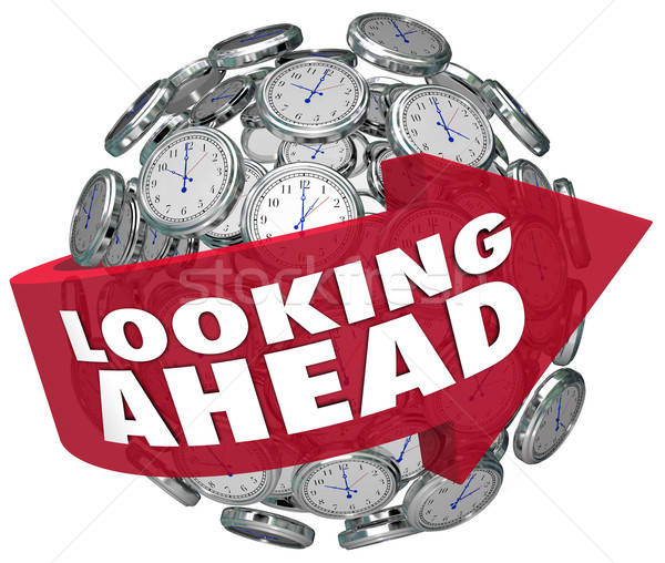 Looking Ahead Time Clock Forecasting Prediction Future Stock photo © iqoncept