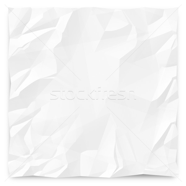 Stock photo: Page of White Crinkled Paper Background