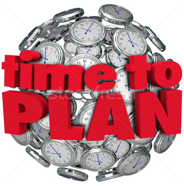 Time to Plan Clock Sphere Planning for Goal Achievement Stock photo © iqoncept