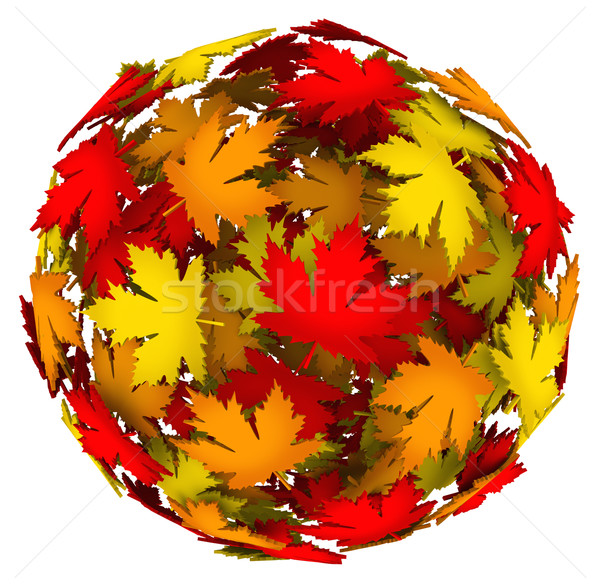 Leaves Changing Color Autumn Fall Leaf Ball Stock photo © iqoncept