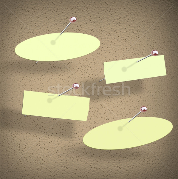 Bulletin Board Pushpin Papers Share Message Group Office Blank C Stock photo © iqoncept