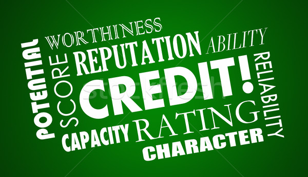 Credit Score Report Borrow Money Loan Word Collage 3d Illustrati Stock photo © iqoncept