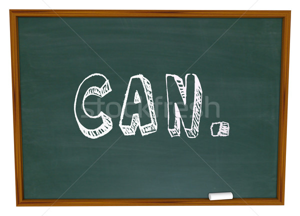 Can Chalk Word Confidence Writing Chalkboard Stock photo © iqoncept
