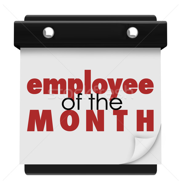 Employee of the Month Calendar Top Performing Worker Award Stock photo © iqoncept