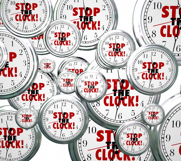 Stop the Clock Words Free Time Out Pause Break  Stock photo © iqoncept