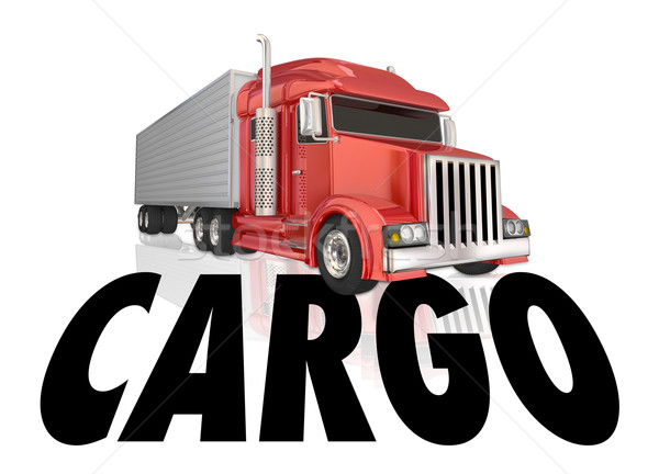 Cargo Truck Trailer Hauling Merchandise Goods Products Stock photo © iqoncept