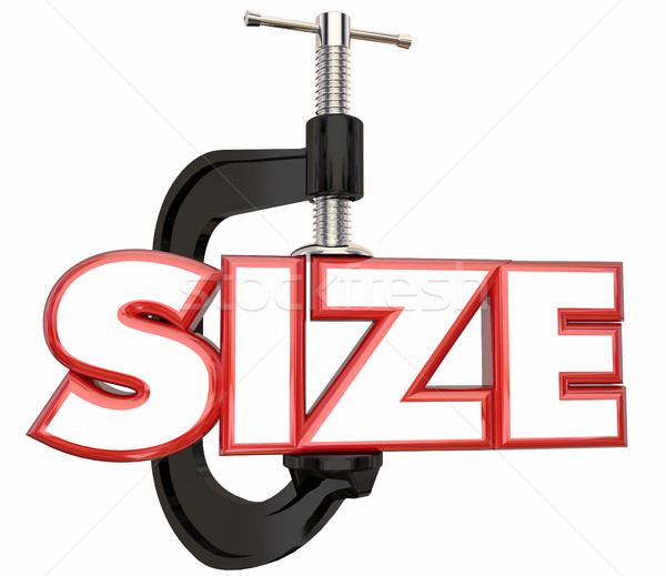 Size Clamp Vice Word Holding Down Growth Reduction 3d Illustrati Stock photo © iqoncept