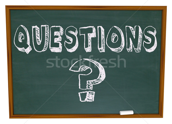 Question Mark and Word on Chalkboard Stock photo © iqoncept