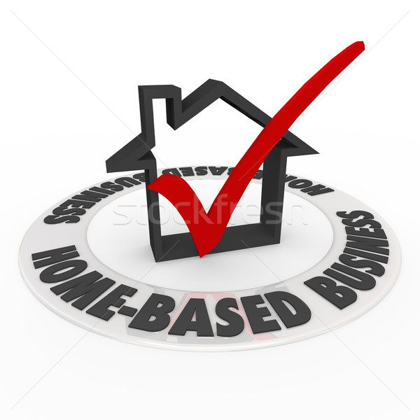Home Based Business Check Mark Box House Icon Stock photo © iqoncept