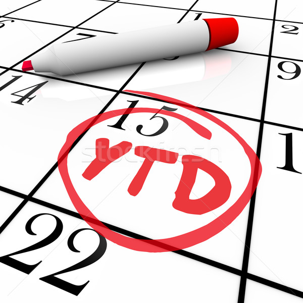 YTD Year to Date Acronym Abbreviation Calendar Status Update Stock photo © iqoncept