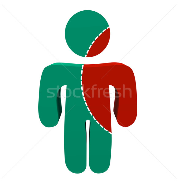 Cut Out Person Percentage Spreading Portion Stock photo © iqoncept
