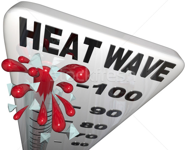 Heat Wave Temperatures on Thermometer Stock photo © iqoncept