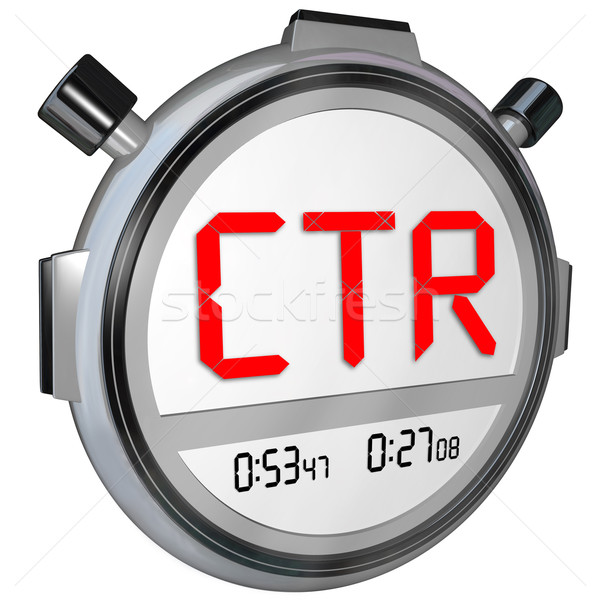 CTR Click Thru Rate Stopwatch Timer Measure Online Results Views Stock photo © iqoncept