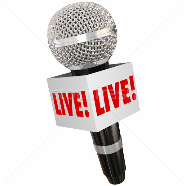 Live Microphone Box On the Scene Special Report Stock photo © iqoncept