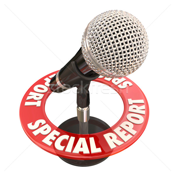 Special Report Microphone News Alert Important Update Stock photo © iqoncept
