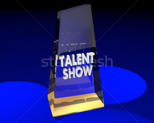 Talent Show Award Prize Trophy First Place 3d Illustration Stock photo © iqoncept