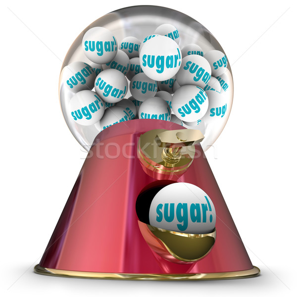 Sugar Gum Balls Candy Dispenser Bubblegum Tooth Decay Stock photo © iqoncept