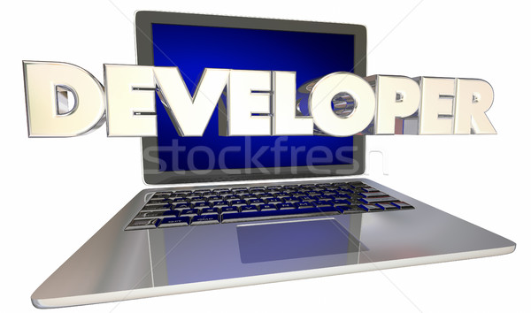 Sviluppatore software ingegnere sito illustrazione 3d Foto d'archivio © iqoncept
