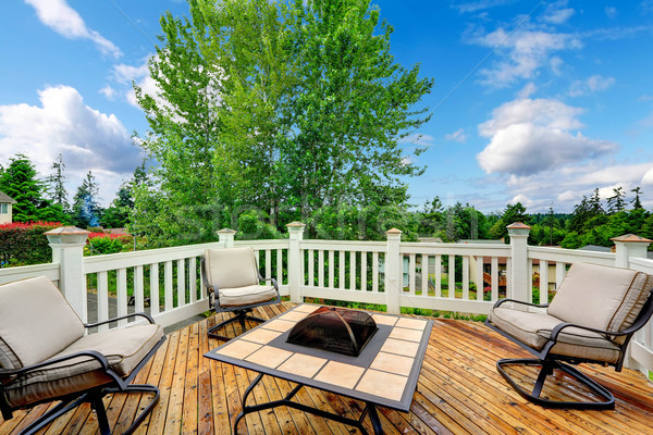 Walkout patio with sitting area Stock photo © iriana88w