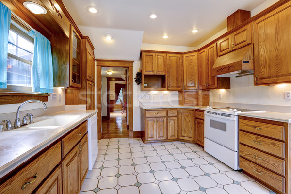 Stockfoto: Esdoorn · keuken · kamer · interieur · ruim · witte