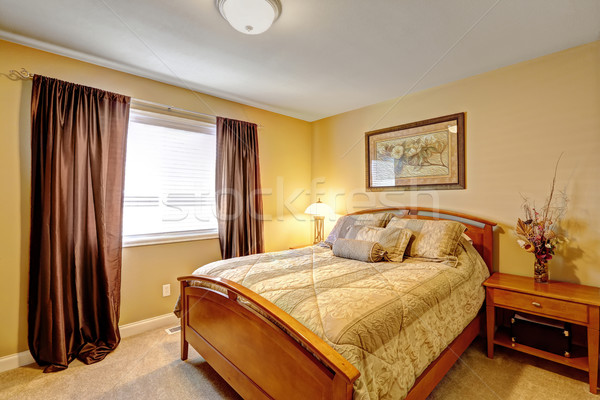 Warm bedroom interior in luxury house Stock photo © iriana88w
