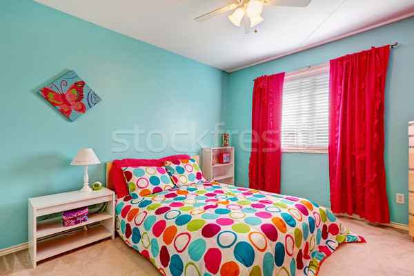 Chambre intérieur turquoise couleur lumineuses [[stock_photo]] © iriana88w