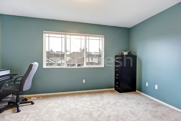 Foto stock: Simple · ministerio · del · interior · habitación · interior · azul · paredes