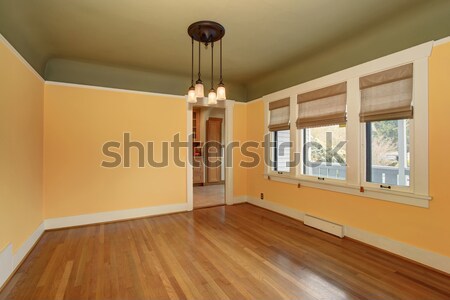Simplistic hardwood bedroom. Stock photo © iriana88w
