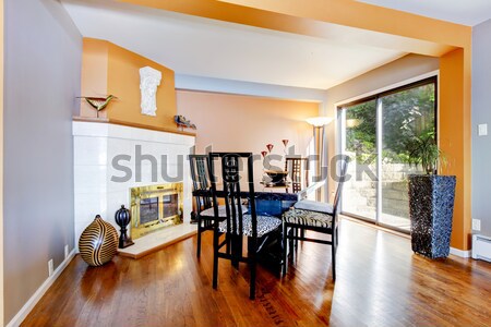 Northwest traditional large bright living room interior. Stock photo © iriana88w