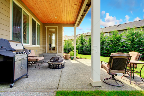 Backyard patio area Stock photo © iriana88w