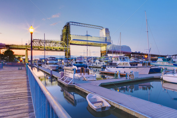Tacoma downtown marina with bridge and pier. Stock photo © iriana88w