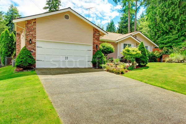 House exterior with garage and driveway Stock photo © iriana88w