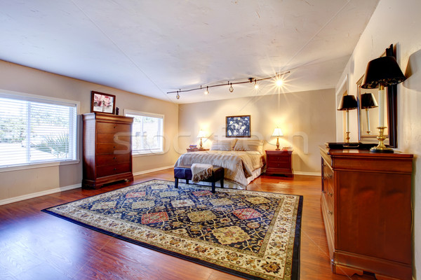 Large bedroom with hardwood floor and two dressers. Stock photo © iriana88w