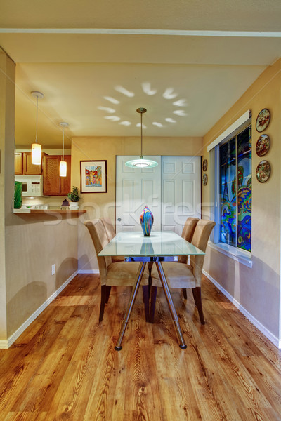 Dining area with painted window Stock photo © iriana88w