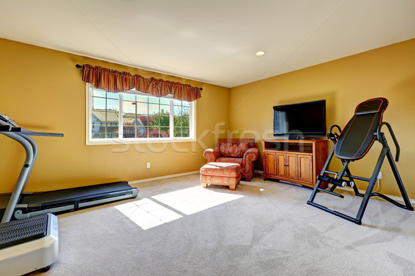 Home gym room with exercise equipments Stock photo © iriana88w