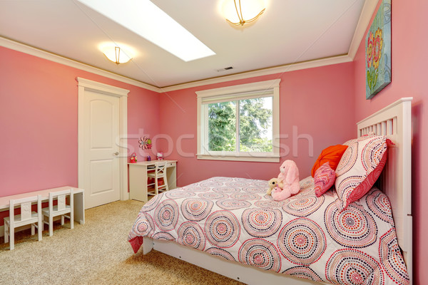 Piękna różowy sypialni dziewcząt Zdjęcia stock © iriana88w